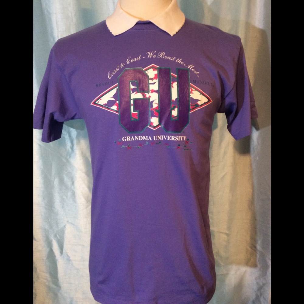 Grandma University Tee w/collar Coast to Coast NWT